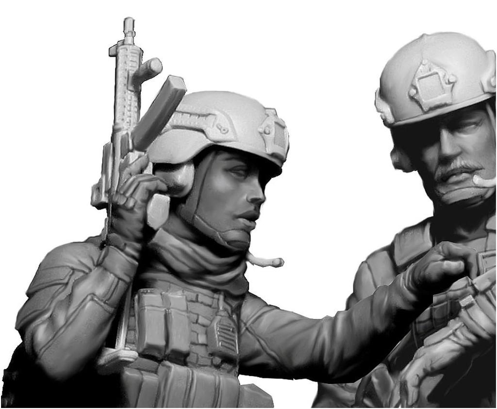 Master Box Modern Warfare Series 1 Corporal Jessica Sergeant James Route Plastic Model MB24068 1/24 & Change?