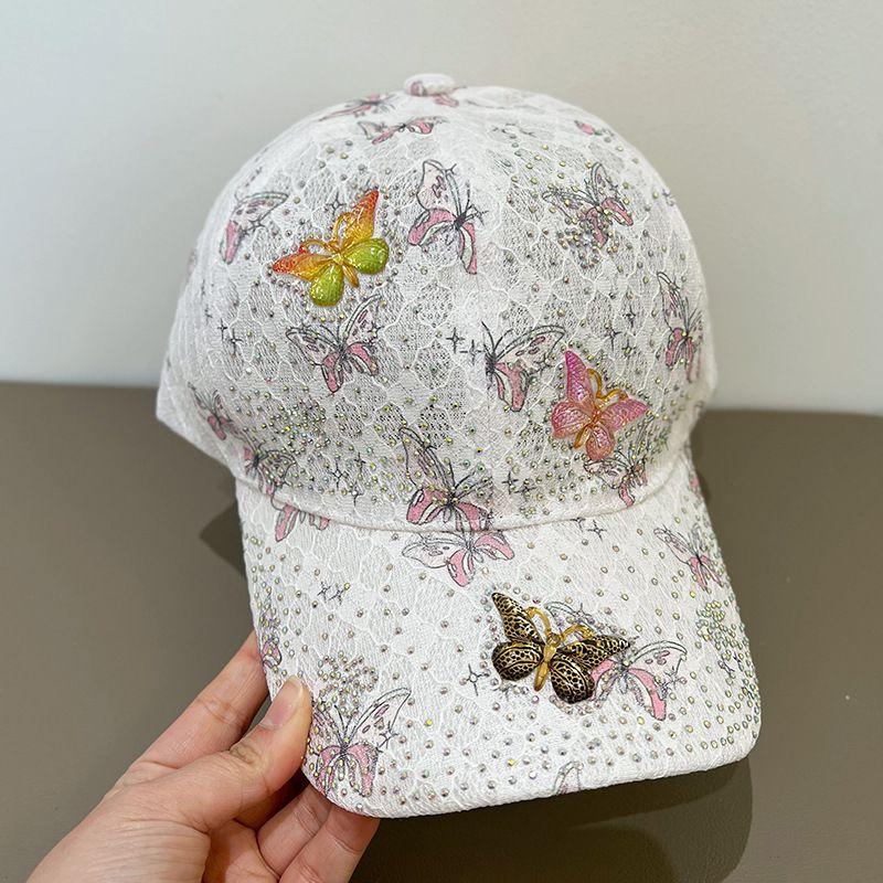 Новая кружевная шляпа со стразами и цветами, летняя бейсболка с затемнением и принтом тай-дай, защита от солнца для путешествий на весну и лето, бейсболка с бриллиантами