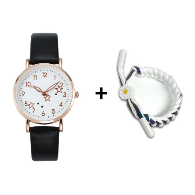 New Watch Women Simple Classic Fashion Small Dial Women's Watches Leather Strap Quartz Clock Wrist Watches Gift