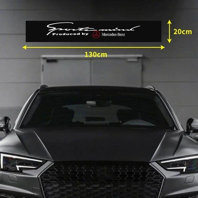 Car Front Windshield Sticker Decal Decoration For Mercedes Benz AMG GLE GLS GLC CLA GLA GLB W204 W205 W203 W210 W213 W169 W176