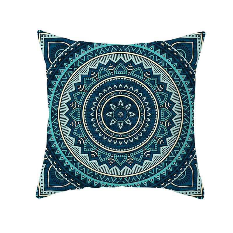 Moroccan Polyester Pillowcase 45x45cm Bohemian Hippie Sofa Cushion Cover Geometric Mancha Lo Print Home Decor Pillowcase