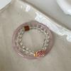 Новый китайский браслет из розового кристалла, комплект из двух предметов, женский изысканный, крутой, индивидуальный, трендовый, универсальный браслет, ювелирные изделия
