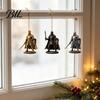 Christmas Countdown Calendar Medieval Knight Advent Calendar, with 24 Acrylic Decorations, Holiday Tabletop Ornament Day Xmas Box, Party Collectible