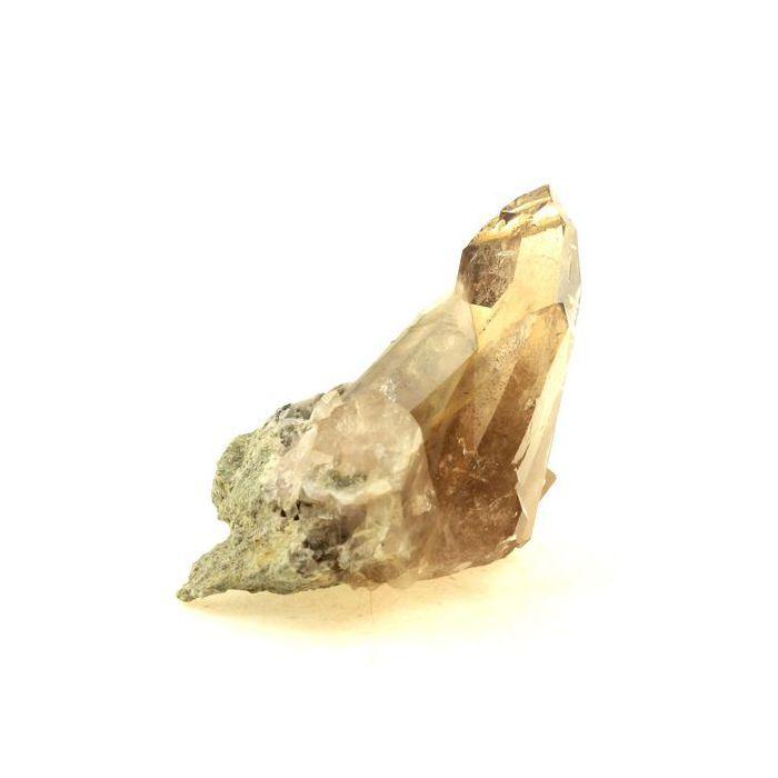 Pierres et Minéraux. Quartz fumé + Chlorite. 354.05 ct. Les Deux Alpes, Oisans, Isère, France.