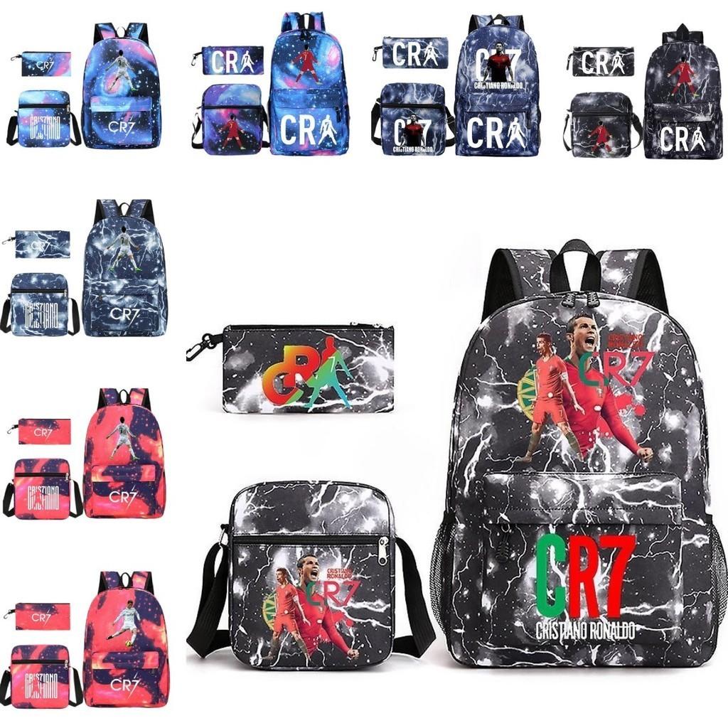 Cr7 Children's Backpack Set With Breathable Comfortable Straps And Letter Print