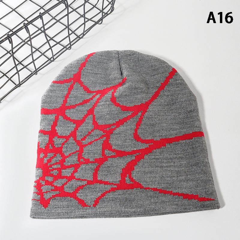 2023 New Knitted Beanies Hat Cartoon Spider Embroidered Winter Hats Knitted Bonnet Cap Soft Woolen Beanies For Women Cap