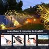 One Drag Five LED Solar Garden Firework Lights Outdoor Waterproof 8modes Sparklers Lamp For Outside Backyard Yard Pathway Decoration