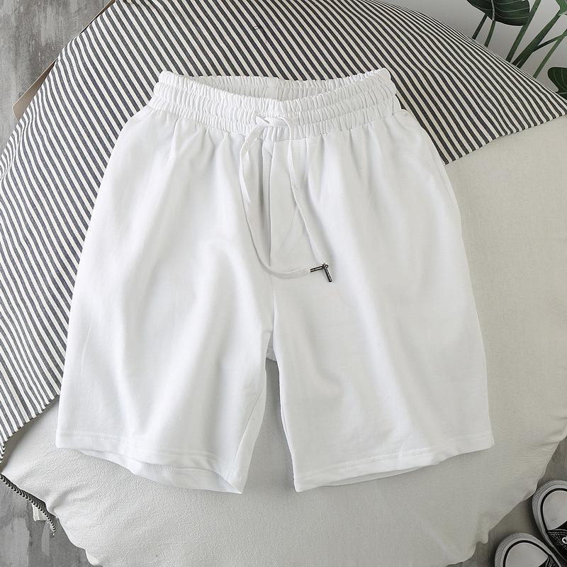 2022 Summer Men's Loose Trendy Solid Color Three-Quarter Beach Shorts
