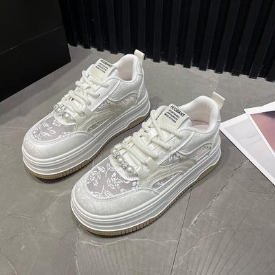 2024 Новые летние женские низкие спортивные туфли для активного отдыха с фирменным дизайном и принтом, женская обувь на толстой подошве, дышащая спортивная обувь