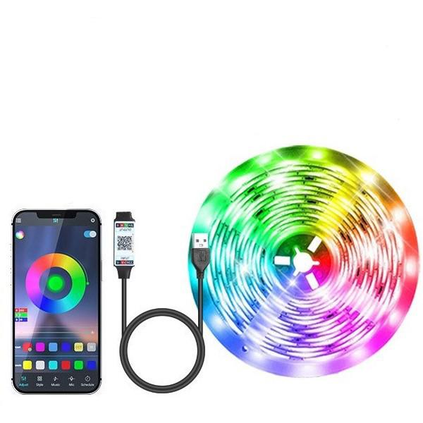 "Набор светодиодной ленты RGB": 5V USB, Управление по Bluetooth, 24-кнопочный пульт для подсветки телевизора"