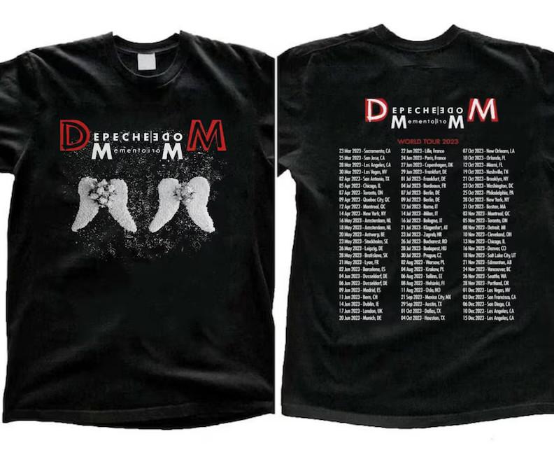 Футболка Depeche Mode Memento Mori World Tour 2023 – Иконичная одежда для фанатов синти-попа, унисекс