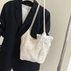 Large Capacity Foreign Style Fairy Style Woven Bag Women's 2025 New Fashion Lace Shoulder Bag Versatile Tote Bag