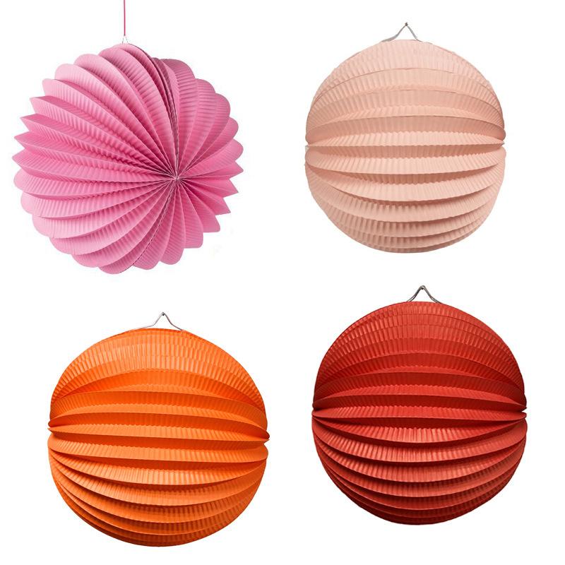Festive Hangings Decorations Watermelon Paper Lanterns Honeycomb Balls Wedding Room Decorations