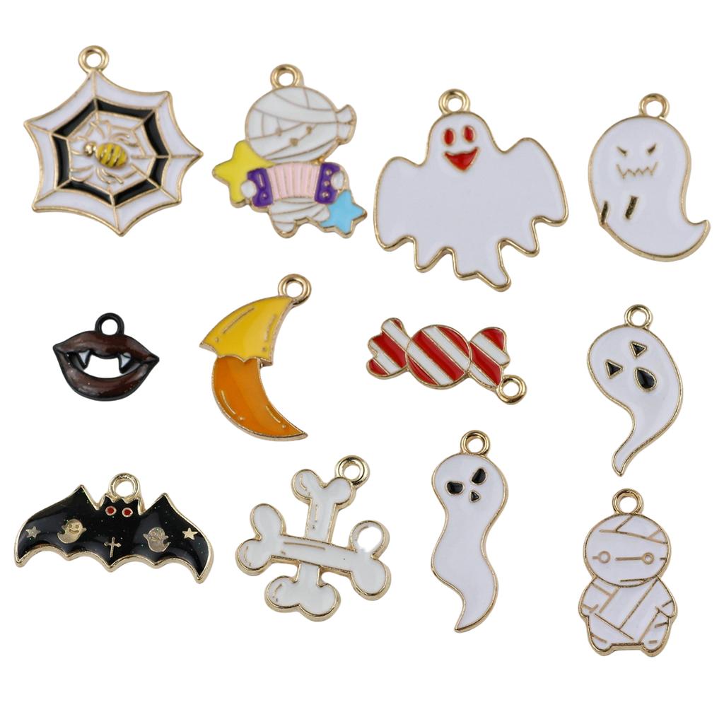 10g/50g/Lot Halloween Charms Enamel Jewelry Making Charms For Halloween Bracelet Necklace Earrings Making