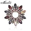 Trendy Rhinestone Wreath Brooches for Women Multicolor Pins Accessory Gifts To Wear At Holiday Party
