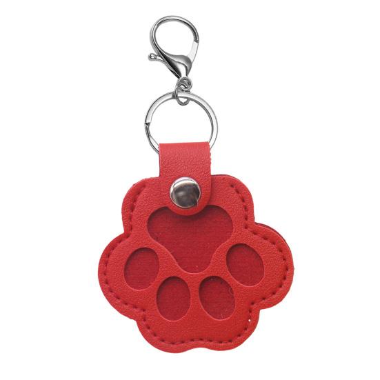 Брелок в виде лапки из искусственной кожи, сувенир с шерстью питомца, шарм в виде лапки, ключ