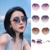 Retro Gradient Sunglasses Punk Driving Glasses Korean UV Protection Shades  for Women Man