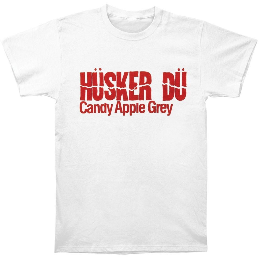 Husker Du Candy Apple Серый Логотип Lp На Белой Футболке XXXL Белая Унисекс Футболка