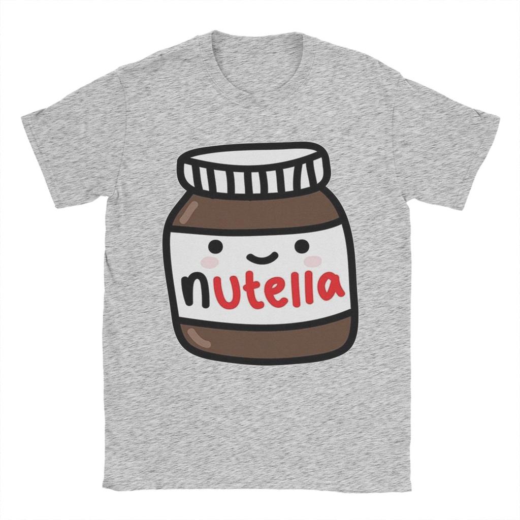 Шоколадная футболка Nutella Унисекс Чистый хлопок Винтажные футболки Круглый вырез Короткий рукав Идея для подарка