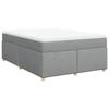 Maison Exclusive - Sommier à lattes de lit avec matelas Gris clair 140x190cm Tissu