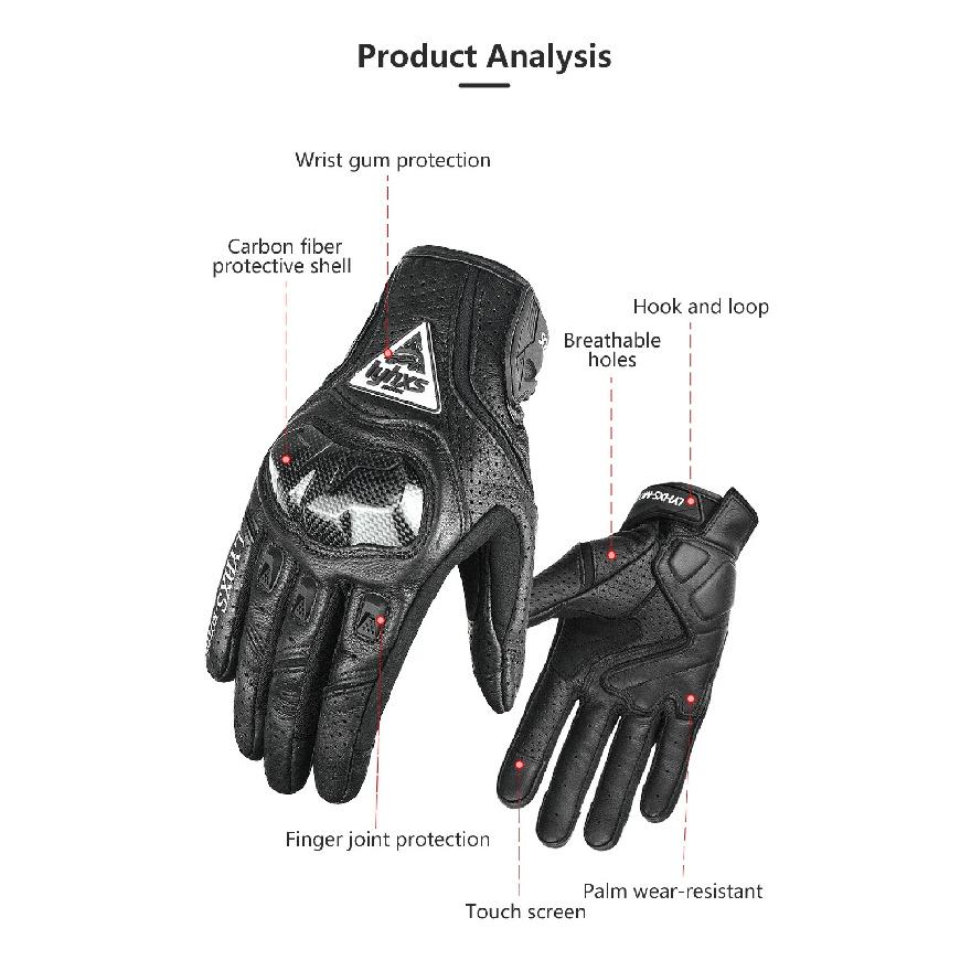 Motorcycle Racing Gloves Equipment Leather Carbon Protection Moto Cross Dirtbiker Riding Motocross Motorcyclist Cycling Glove