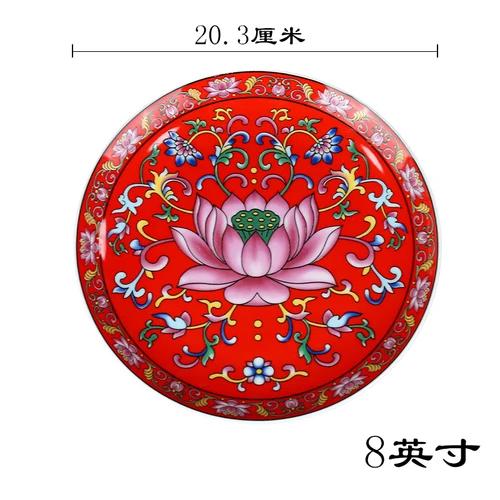 Китайская керамическая эмалевая цветная тарелка для подношений Тарелка для подношений в виде цветка лотоса Тарелка для подношений в виде фруктов Будды Керамика фэн-шуй