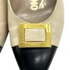 Used Salvatore Ferragamo Pumps Valapumps Beige/black Leather Women
