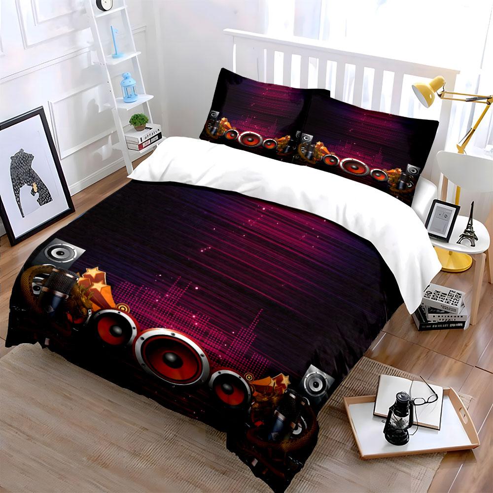Fiery audio dragons' symphony Bedding sets Duvet covers Pillowcases(1* Duvet Cover 2* Pillowcases without duvet insert)