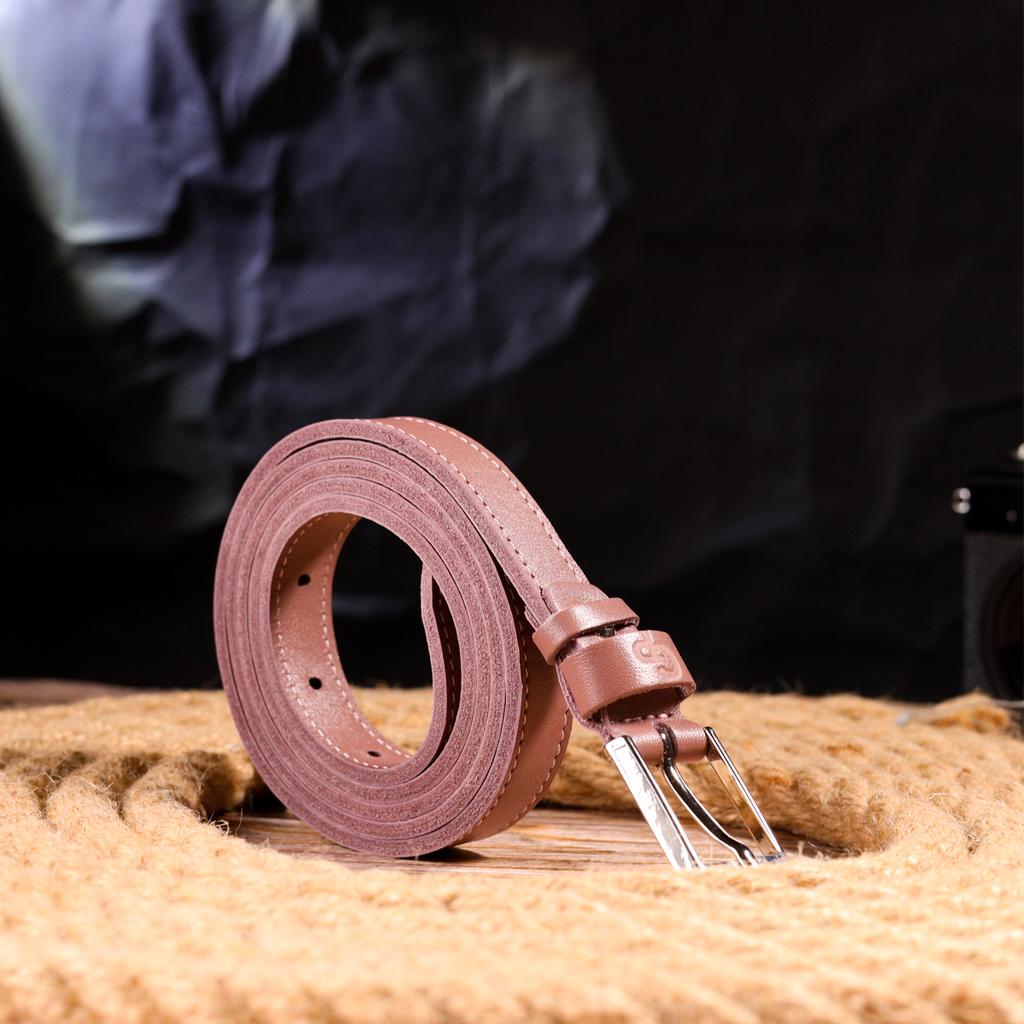 Отличный женский кожаный ремень GRANDE PELLE Leather Belt 21448 Розовый