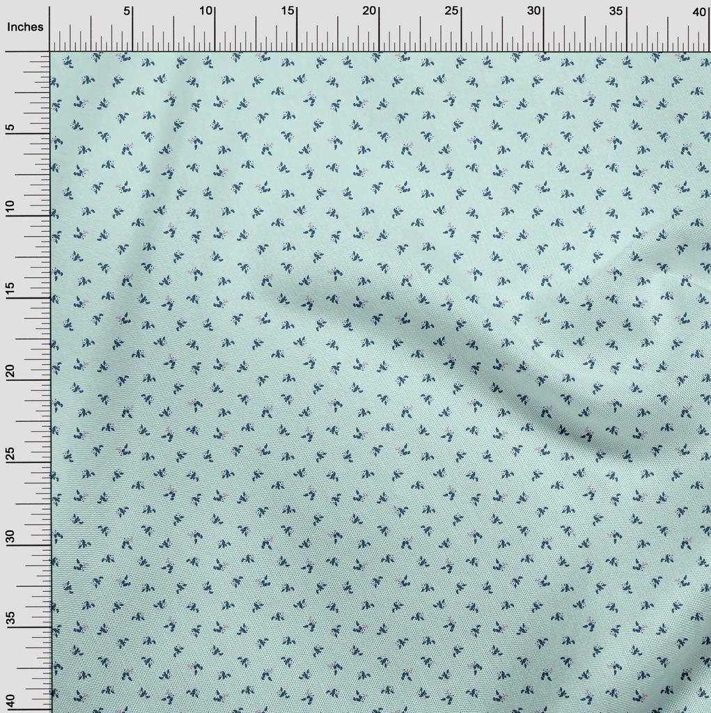 oneOone Cotton Flex Light Mint Green Fabric Panda Fabric For Sewing Printed Craft Fabric By The Yard 40 Inch