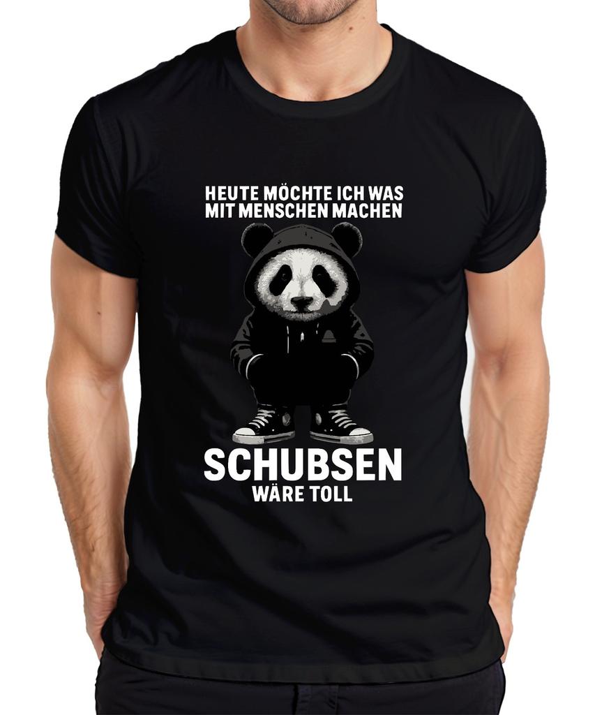 Today I Want To Do Something With People Panda Sarcastic Funny Unisexs Tshirt