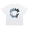 Cross-border new graffiti letter printing European and American street trendy brands loose and versatile casual men's and women's short-sleeved round