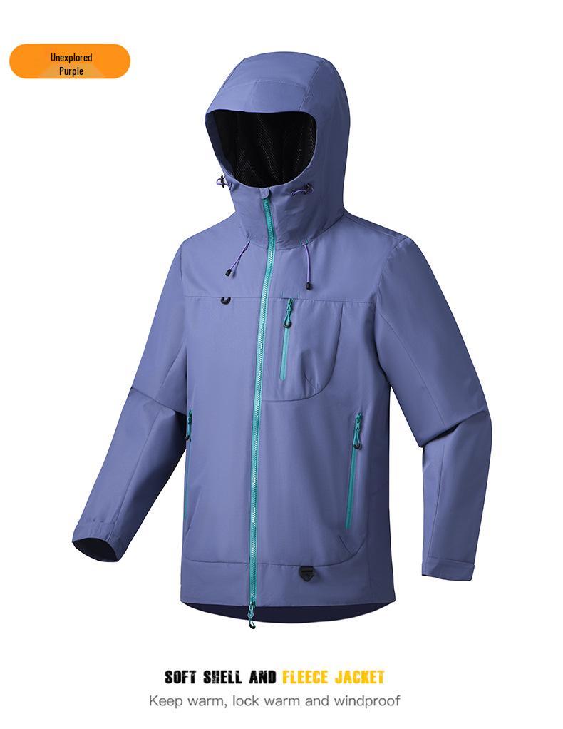 Женская и мужская водонепроницаемая ветрозащитная дождевая куртка с капюшоном 2025 - Новый весенне-осенний костюм для альпинизма на открытом воздухе