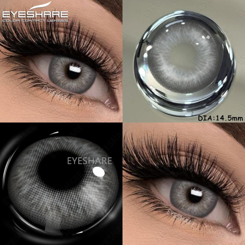 Eyeshare 1 пара новых цветных контактных линз для глаз, модные, синие, коричневые, красивые, для зрачков, годовая носка