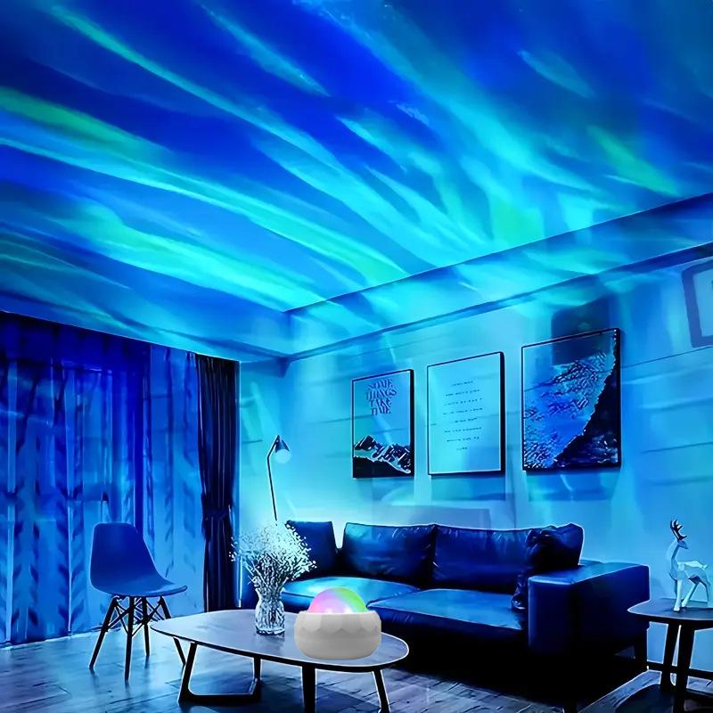 1 шт. Северное сияние звездное небо проектор лампа светодиодная атмосфера свет ночная аура Аврора светящаяся лампа для комнаты украшение вечеринки подарки