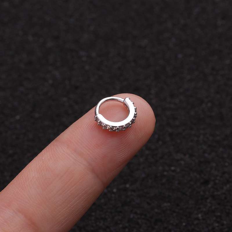 1 шт. Серьга-кольцо для носа Helix Cartilage Cz Daith Snug Rook Tragus Ring Пирсинг ушей Ювелирные изделия Аксессуары