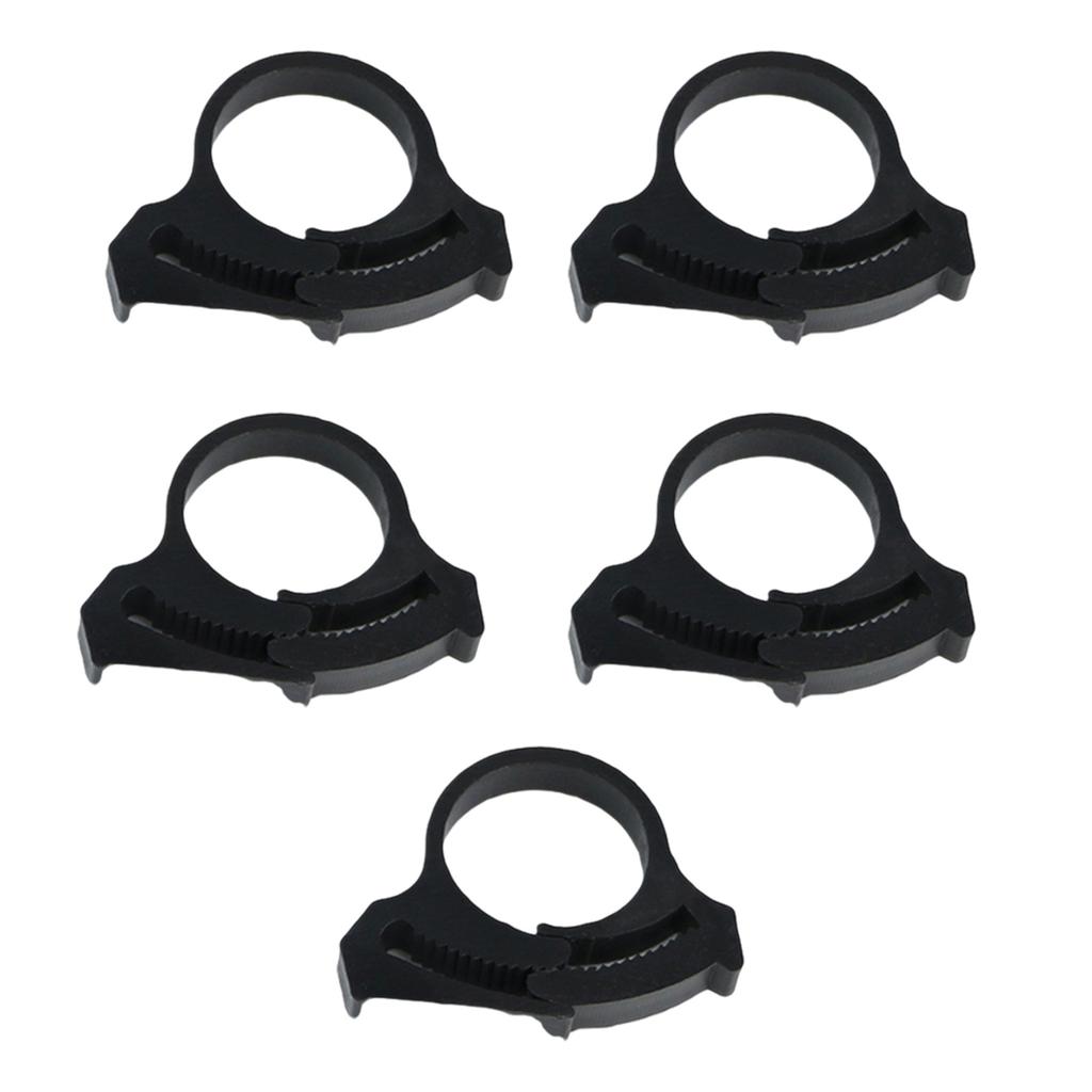 Набор из 5 садовых зажимов для трубок для надежных систем капельного полива в теплицах. Двойной захват. Регулируемые хомуты для шлангов.