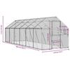 Aviary Anthracite 1.79 x 6 x 1.85 m Aluminium