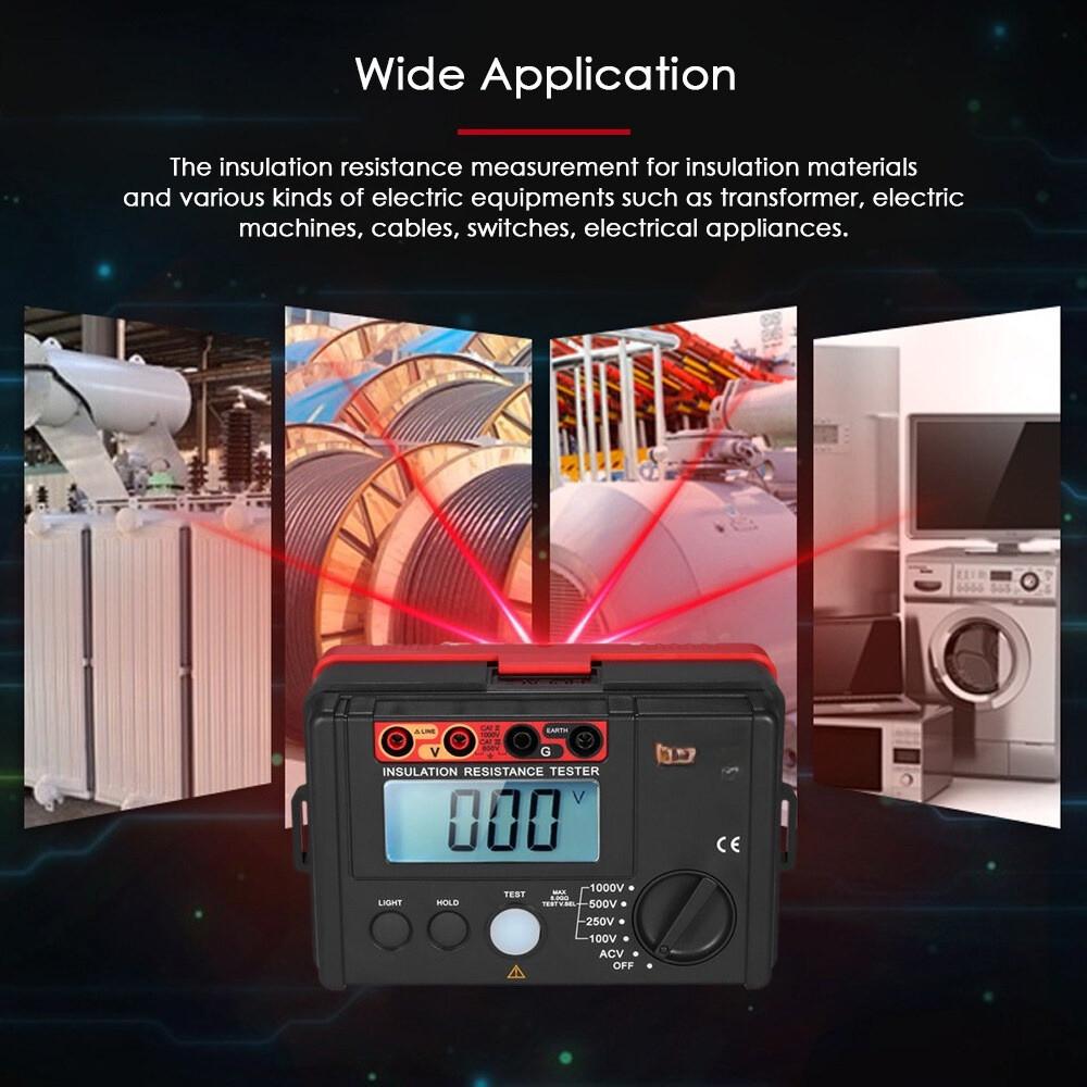 Portable Digital Insulation Resistance Tester High Precision Insulation Resistance Meter Electrical Equipment Measuring Tool