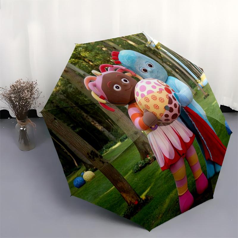 1pc In the Night Garden Umbrella with Plastic Handle,Suitable for All Seasons Home Travel Outdoor UmbrellaFP020