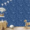 Wallpaper School Supplies blue background, blue center 50x1000
