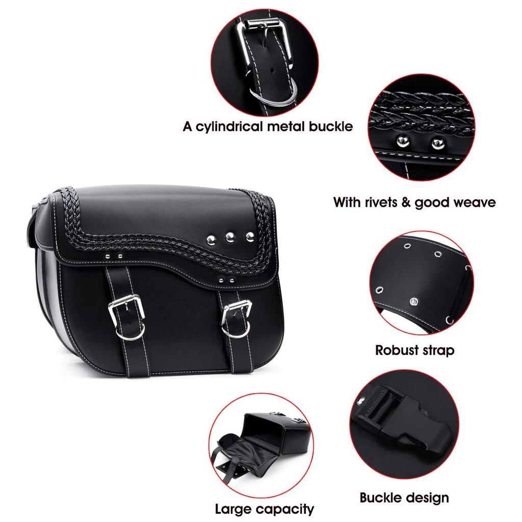 Motorcycle SaddleBag Large Capacity Motorbike Side Bags Storage Tool For Universal Motorbike B54775