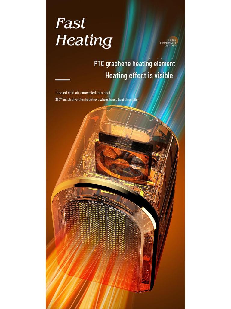 Премиальный нагреватель PTC: Компактный настольный электрический обогреватель для дома, соответствующий нормам США