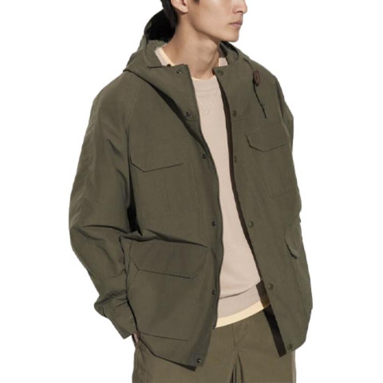 Uniqlo Однотонная куртка-толстовка с капюшоном, длинным рукавом и молнией, свободная, унисекс, оливковый 464026-56