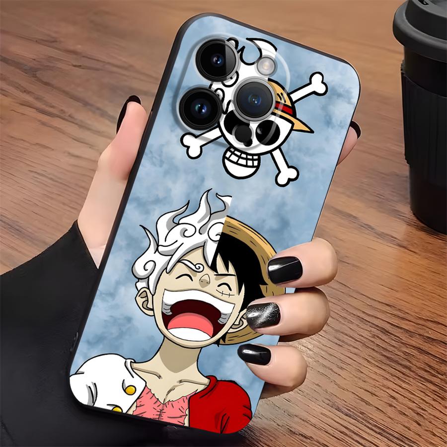 Черный Мягкий Чехол для Телефона для iPhone 13 12 11 17 Pro Max XS XR 17Air 15 16 14 Plus 7 8 One Piece Луффи Дьявольский Фрукт Зоро