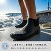 [Jollywalk] Удобные резиновые сапоги в стиле кроссовок. Водонепроницаемые, нескользящие, до щиколотки, легкие, стильные, унисекс, подходят для ежедневных поездок. Размеры 25-2
