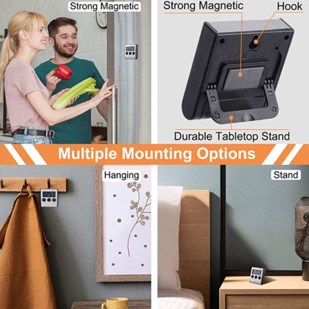 Выдвижная подставка Цифровой кухонный таймер Магнитный таймер для готовки Таймер обратного отсчета Дом