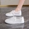 Модная обувь Comemore для женщин, вулканизированная, повседневные дышащие кроссовки из сетки, весна-лето, на шнуровке, белые, на плоской подошве, спортивная одинарная обувь