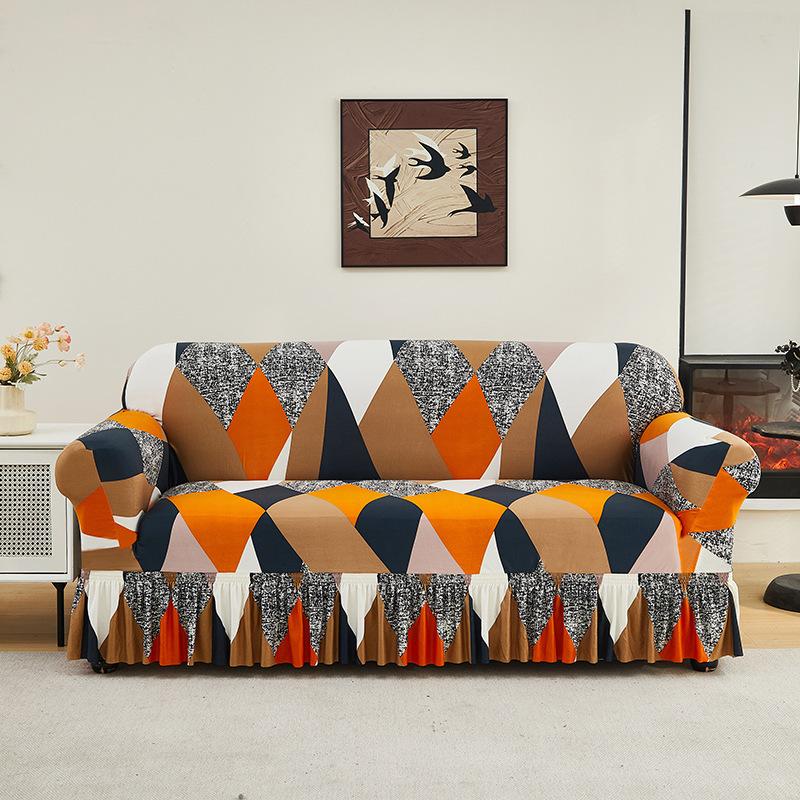 Новый Чехол для Дивана Цельный Эластичный Универсальный Чехол Двухместный Универсальный Защита от Царапин Кошек и Пыли Диван Все Включено Чехол
