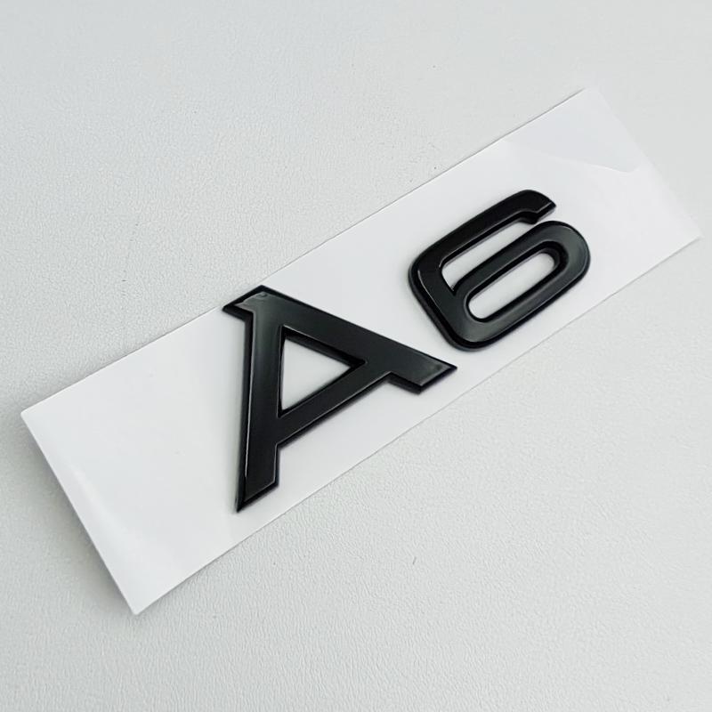 3D ABS Chrome Black Logo S Line A1 A2 A3 A4 A5 A6 A7 A8 Emblem Badge Car Decal For B Sline Sticker Decorative Accessories